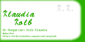 klaudia kolb business card